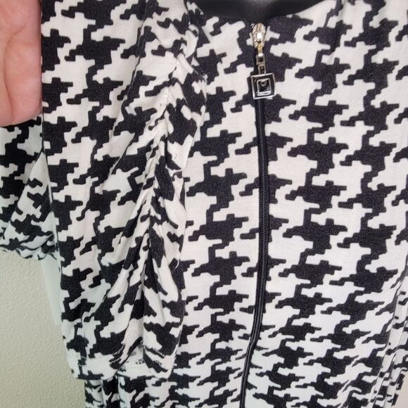 Joseph Ribkoff Houndstooth knit jacket Size 14 - Picture 5 of 6